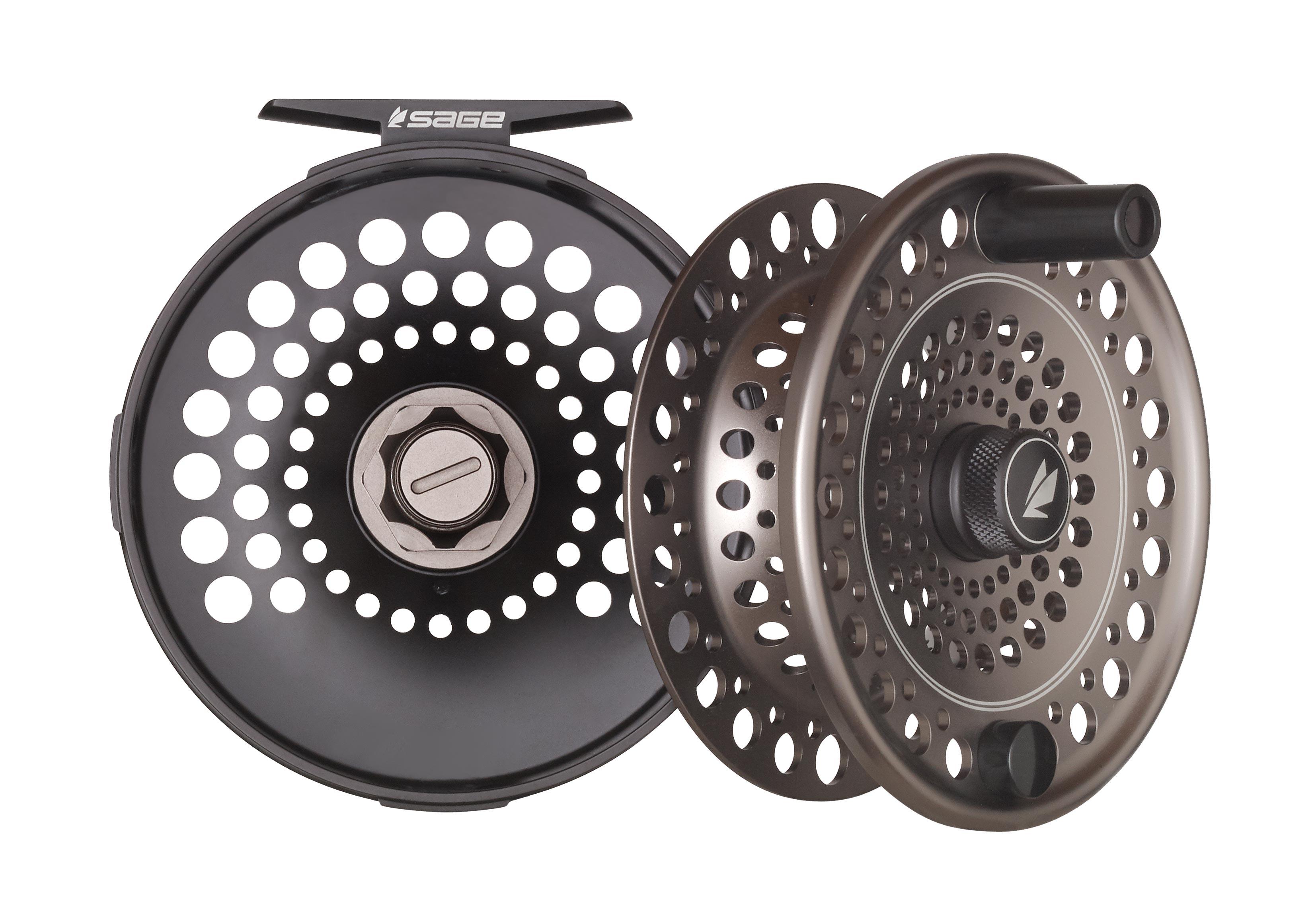 Sage Spey Reel in Stealth and Silver